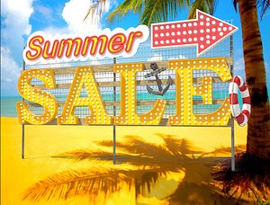 advertising stand sale 3D model