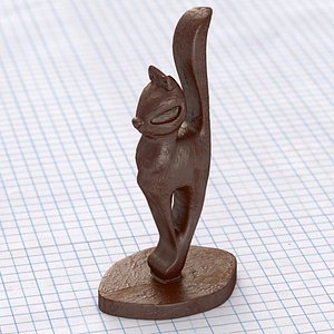 3d cat statue