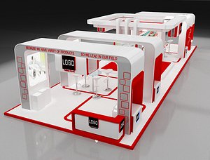 stand exhibition booth 1 3D