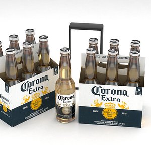 beer bottle corona extra 3D