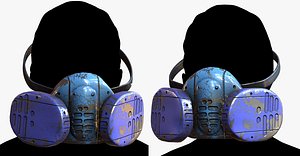 3D 3D Gas mask respirator scifi futuristic