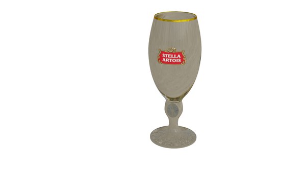 stella artois glass beer 3d model