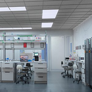 3D scientific laboratory lab model