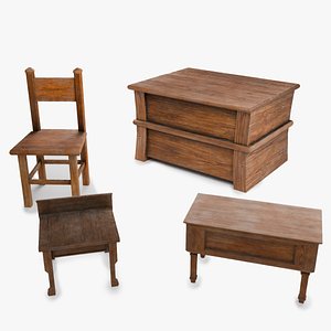 Fornitures Wood 3D model