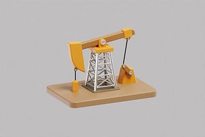 Oil pump jack Cartoon