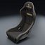 Vertex Bride Zieg IV Wide Seat - Black FRP Silver FRP Shell 3D Model