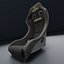 Vertex Bride Zieg IV Wide Seat - Black FRP Silver FRP Shell 3D Model