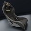 Vertex Bride Zieg IV Wide Seat - Black FRP Silver FRP Shell 3D Model