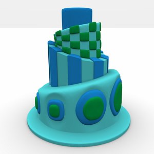 topsy turvy cake 3d model
