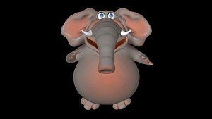 3D funny elephant model