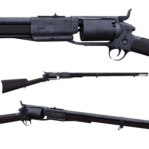 3D model Colt 1855 revolving rifle