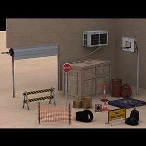 bcs street props contain 3d model