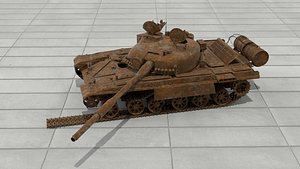 3D T72 wreck MODO17