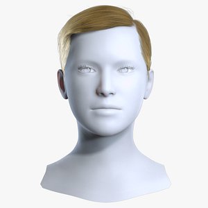 Classic Side Parted Haircut - Low Poly Hair Cards 3D