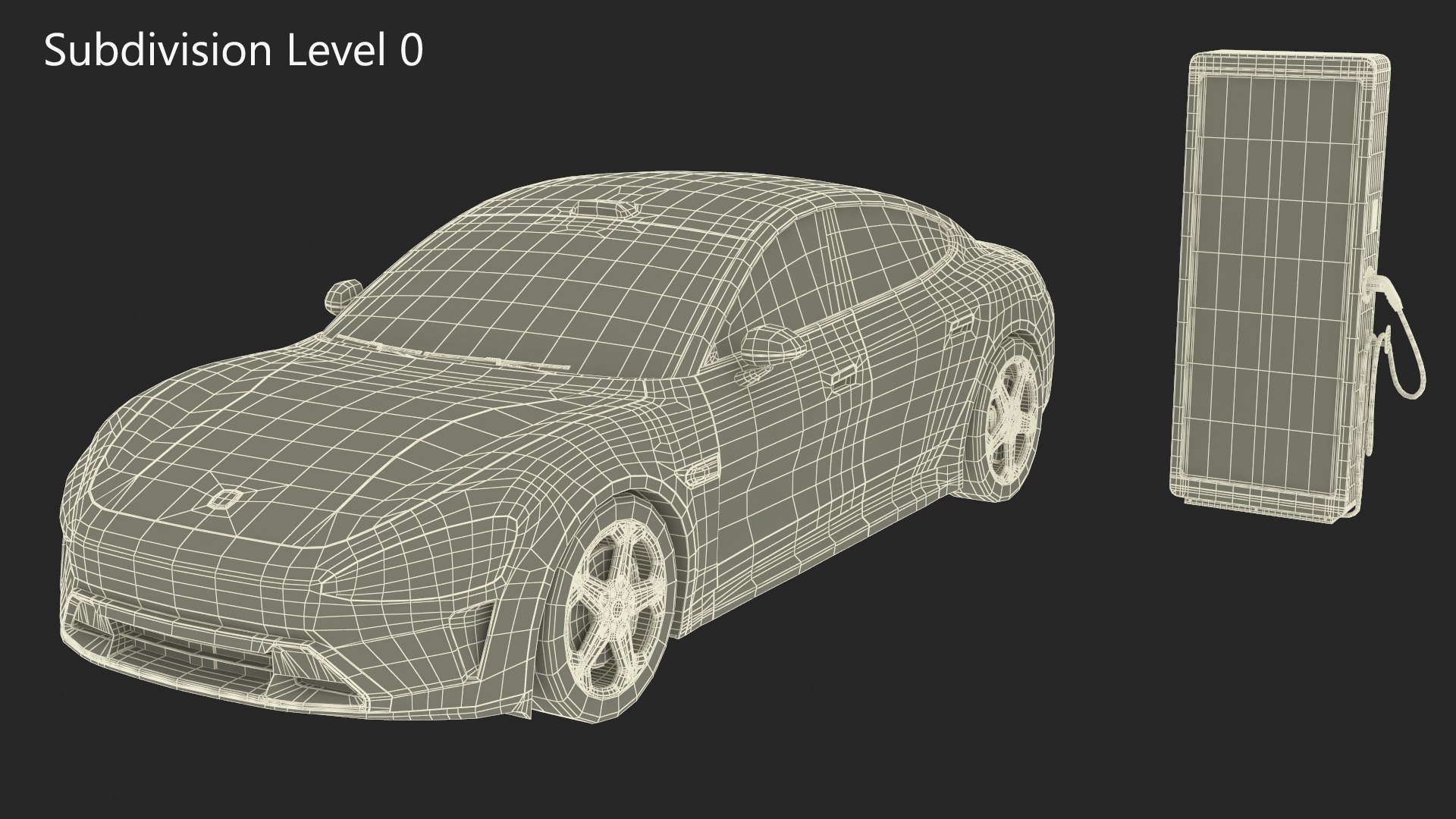 Electric Car Charging Station And Xiaomi Aqua Blue 3D TurboSquid 2300064