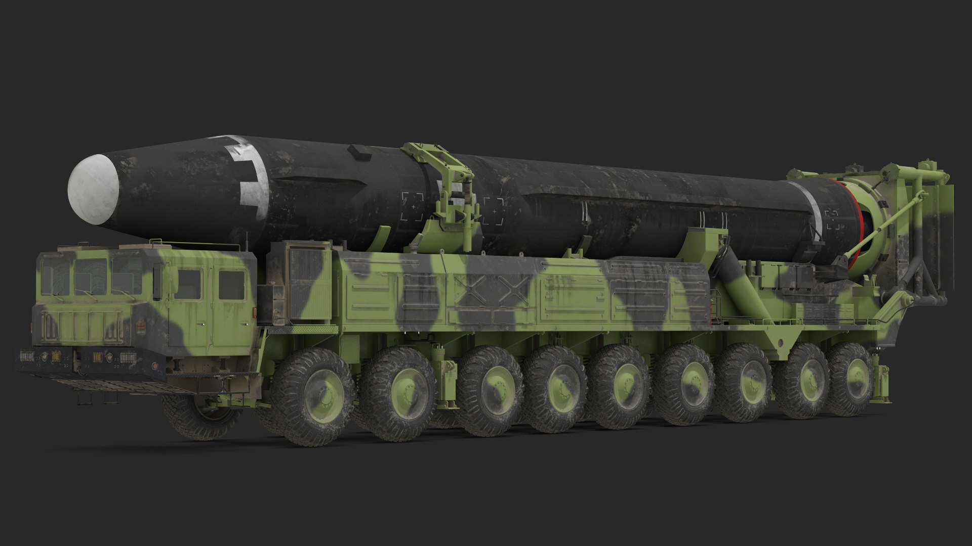 transporter erector vehicle hwasong-15 3D model https://p.turbosquid.com/ts-thumb/DC/hAB3TF/dZbpx5Rc/hwasong15transportererectorvehiclewithintercontinentalballisticmissiledirty3dmodel008/jpg/1584464168/1920x1080/fit_q87/a2b8363482a49ac4c83e3e52a456f4ae56b098a4/hwasong15transportererectorvehiclewithintercontinentalballisticmissiledirty3dmodel008.jpg