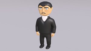 Man Tuxedo Dinner Jacket Gentleman Male Character Rigged Animated
