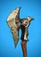 Ascia stilizzata Arma Low Poly Game Ready 1k Tris