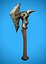 Ascia stilizzata Arma Low Poly Game Ready 1k Tris
