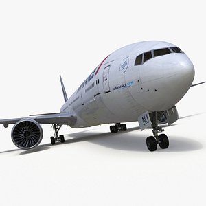 Air France Boeing 777-300ER Rigged for Maya 3D model