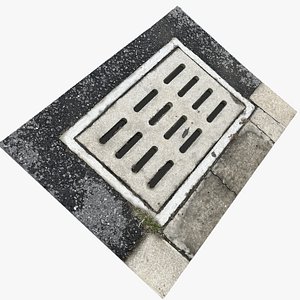 Square manhole cover 3d Scan 3D model