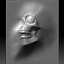 Skull monster bas-relief STL file for CNC