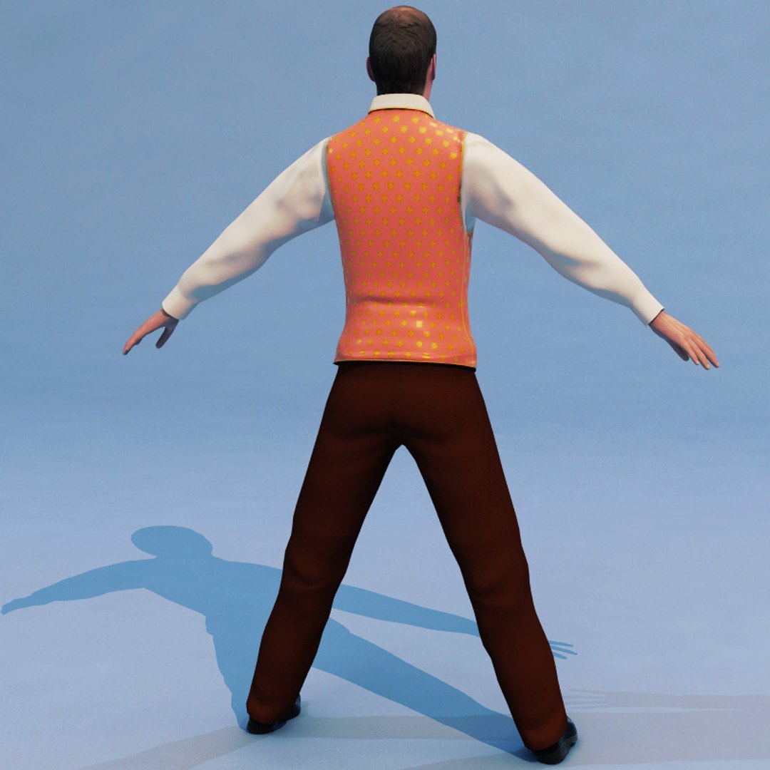 Waiter Rigged Biped Max