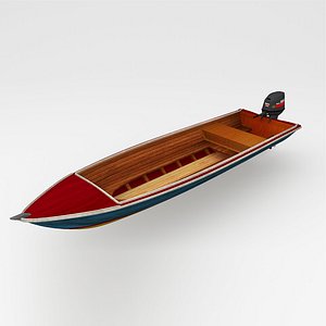 boat motor motorboat 3d obj