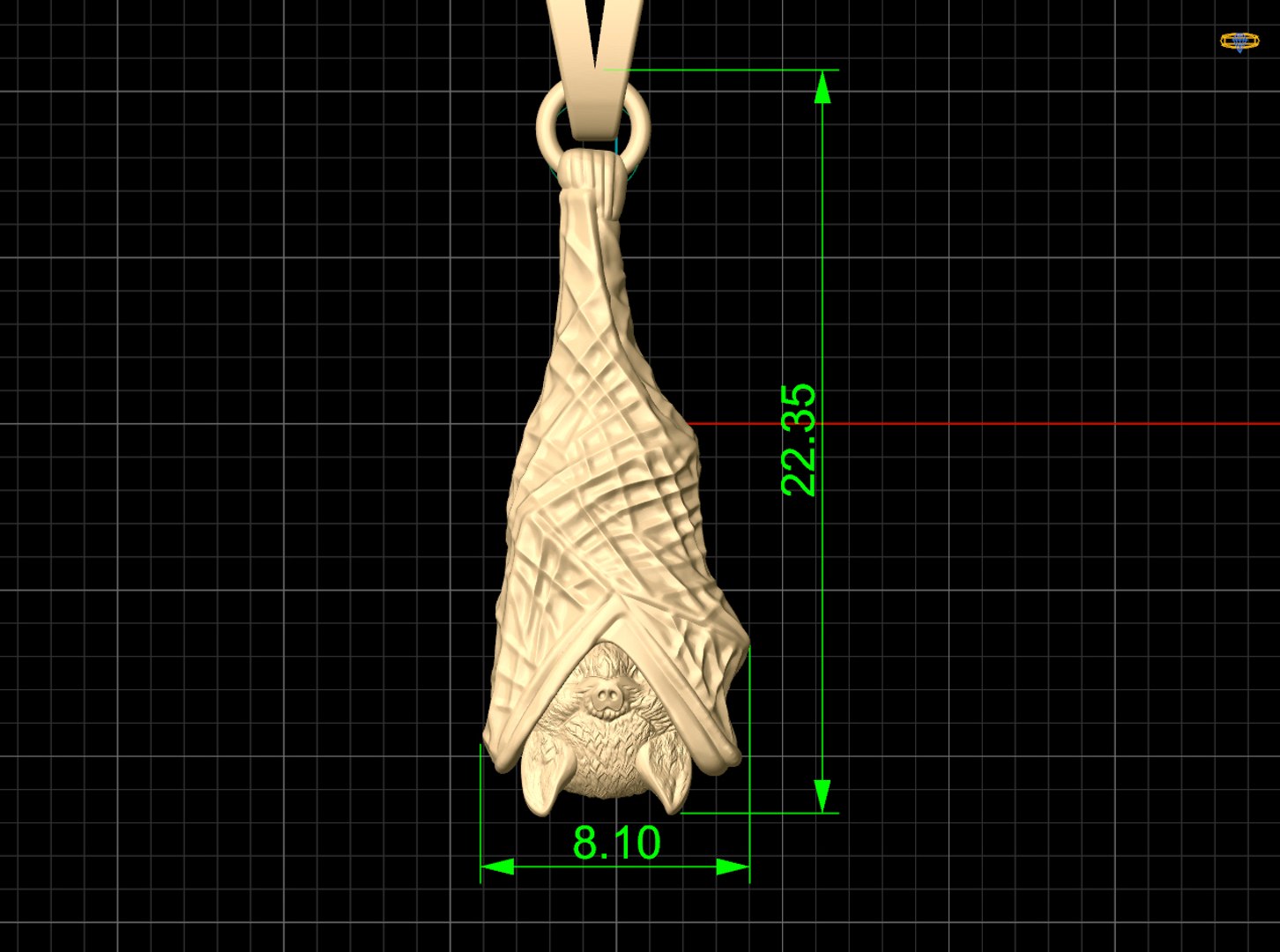 3D Bat pendant model https://p.turbosquid.com/ts-thumb/DE/27GC0X/Hs/measures/jpg/1758993543/1920x1080/fit_q87/e4072c741483a1e815d172a542d4340f511f988d/measures.jpg