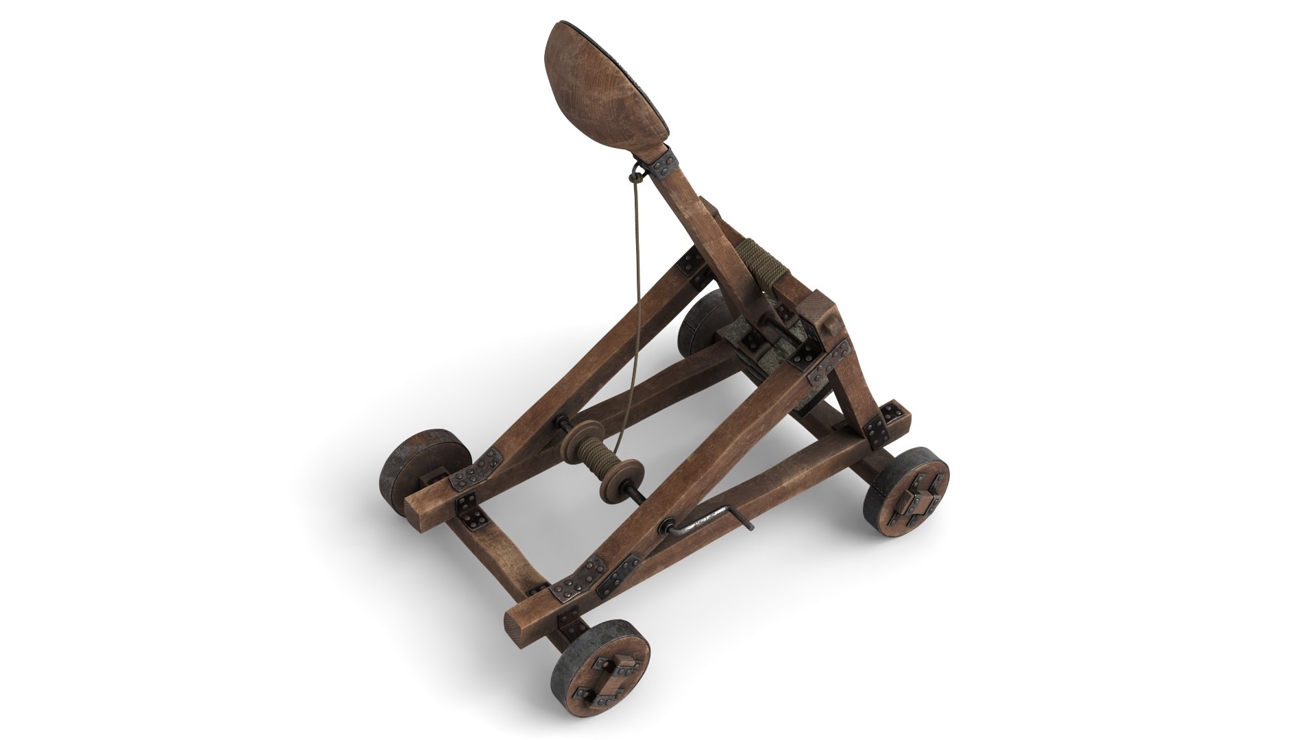 Medieval Wooden Catapult Model - TurboSquid 1793837