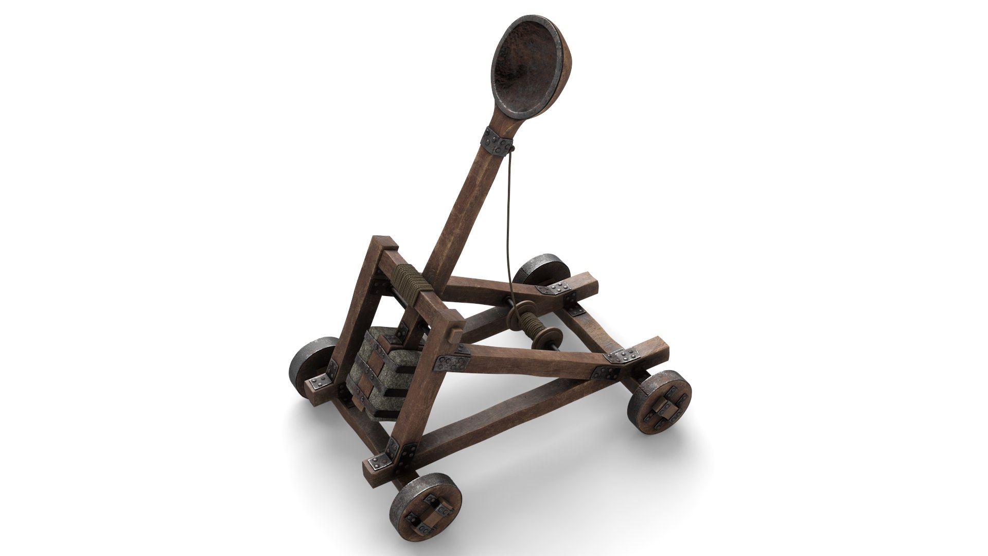Medieval Wooden Catapult Model - TurboSquid 1793837