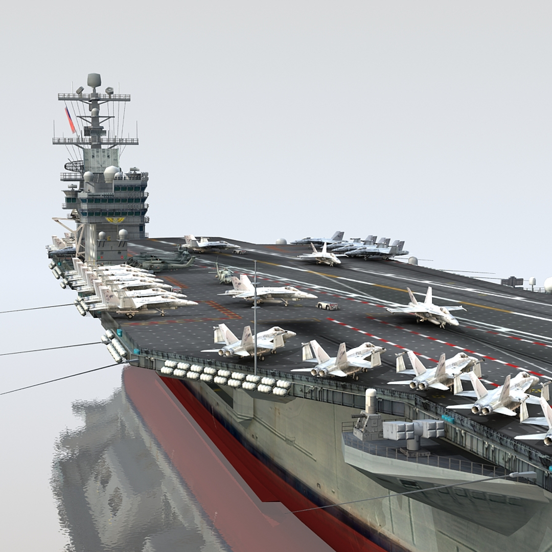 uss dwight d eisenhower 3d max