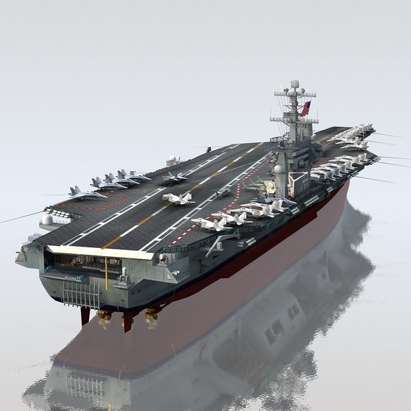 uss dwight d eisenhower 3d max