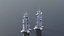 Scifi buildings radiocenter skyscraper Low-poly 3D model