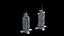 Scifi buildings radiocenter skyscraper Low-poly 3D model