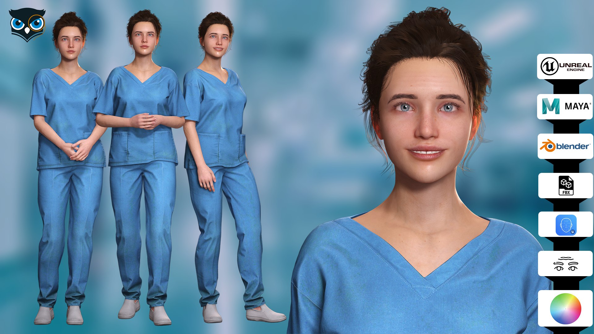 3D Professional Nurse in Scrubs Realistic Rigged 3D Model model https://p.turbosquid.com/ts-thumb/DE/8bIJFC/1A/arttemp/png/1740411917/1920x1080/fit_q87/f30859083b32758dde30bcb22e230667eaa49d36/arttemp.jpg