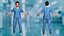 Enfermera profesional con uniforme médico, modelo 3D realista