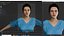 Enfermera profesional con uniforme médico, modelo 3D realista