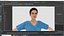 Enfermera profesional con uniforme médico, modelo 3D realista