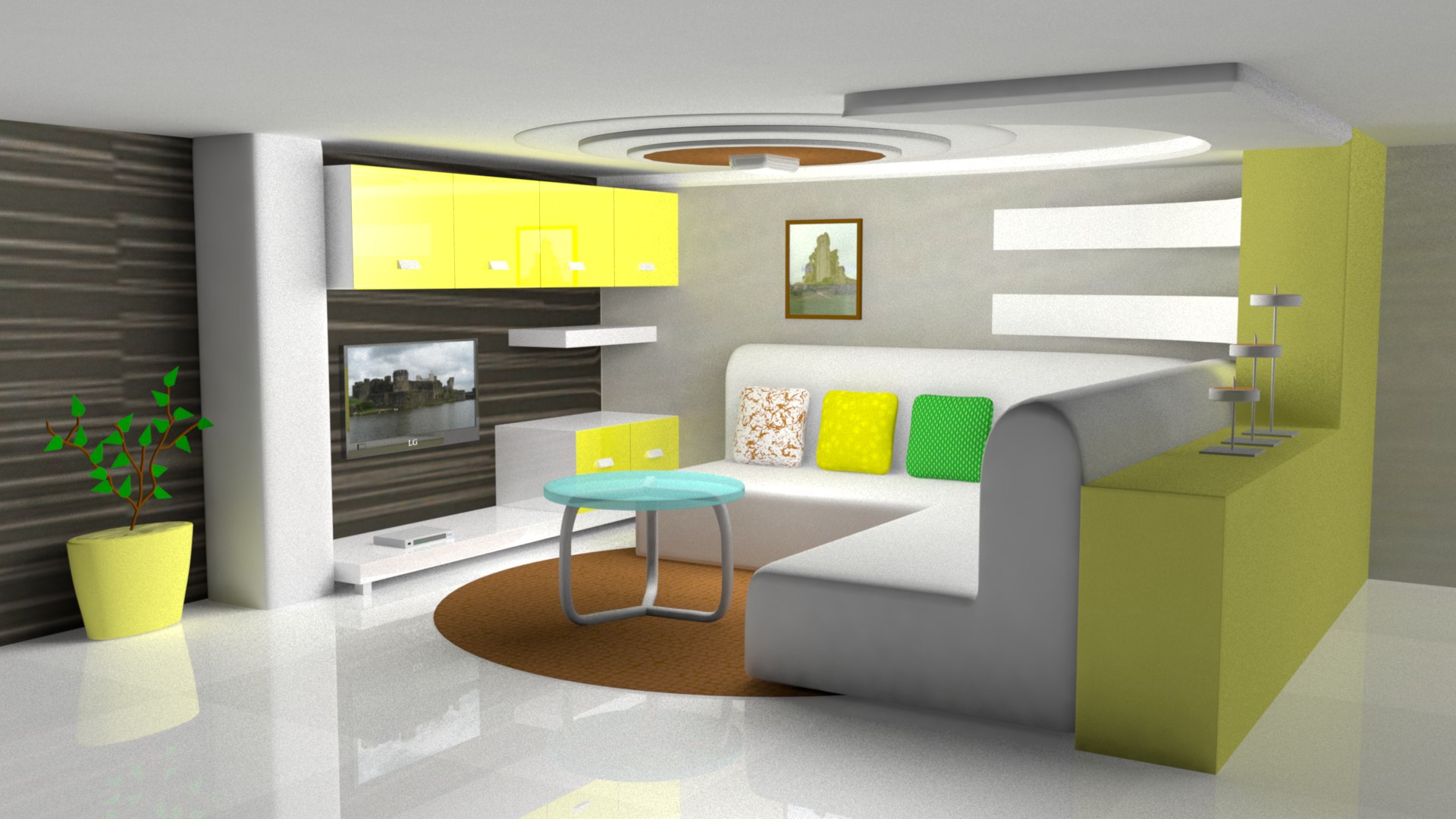 Interior Hall Render 3D - TurboSquid 1347455