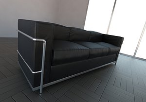 3d sofa le corbusier