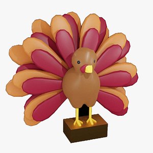 3D model Cartoon Turkey
