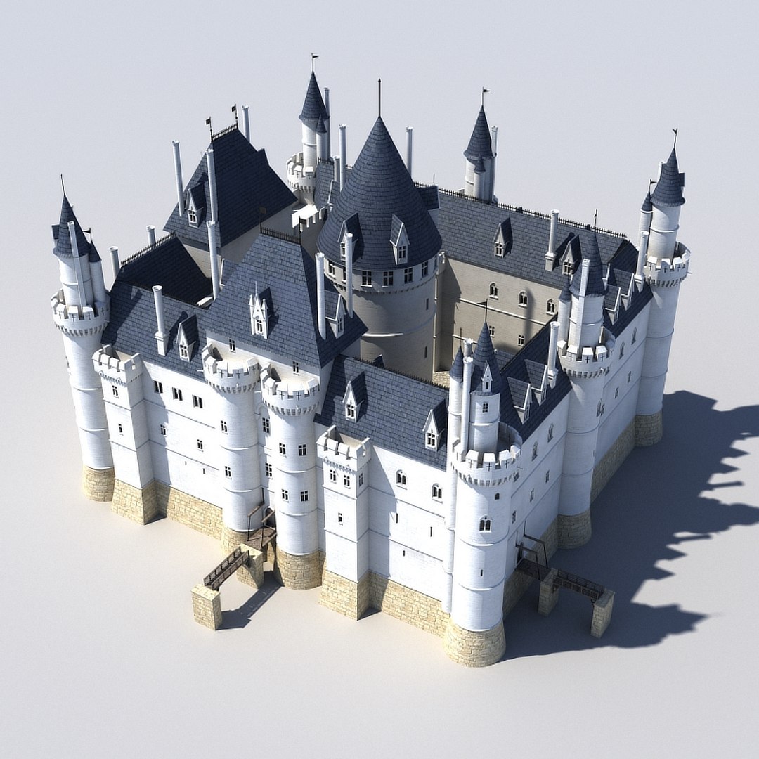 Замки 3 шт. Замок Пьерфон. Замок Пьерфон 3д модель. Замок 3-512. Замки средневековья референс.