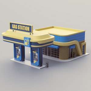 Gas Station 02 3D model