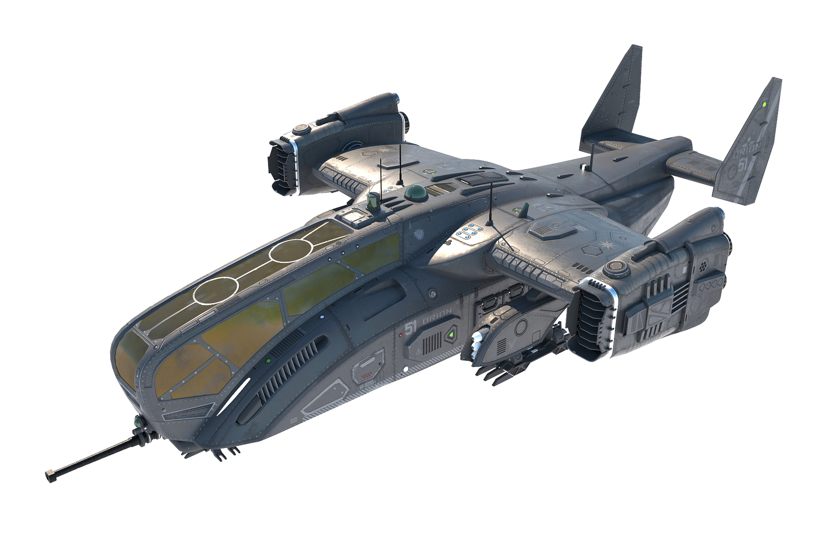 Dropship spaceship model - TurboSquid 1666113