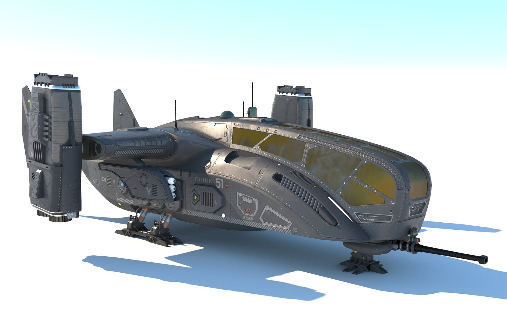 Dropship Spaceship Model - TurboSquid 1666113