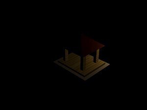 3d simple temple model