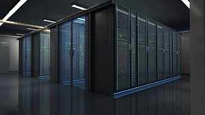 3D Computer Server Room 3