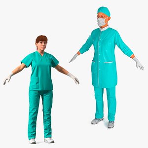 Female Doctors Fur Collection model