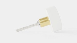 Knob in marble with a screw in metal 3D model